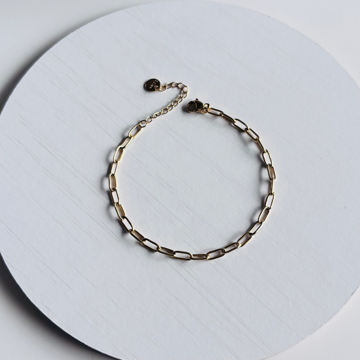 【ステンレス】スリムオーバルチェーンブレスレット