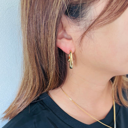 【ステンレス】バックキャッチ ドロップメタルピアス