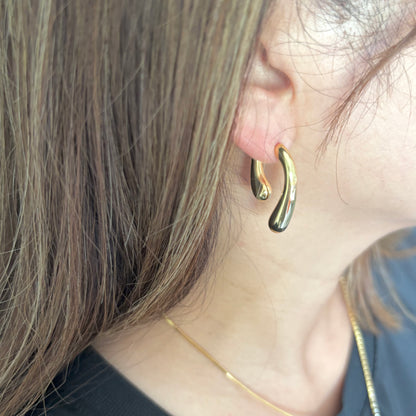 【ステンレス】バックキャッチ ドロップメタルピアス