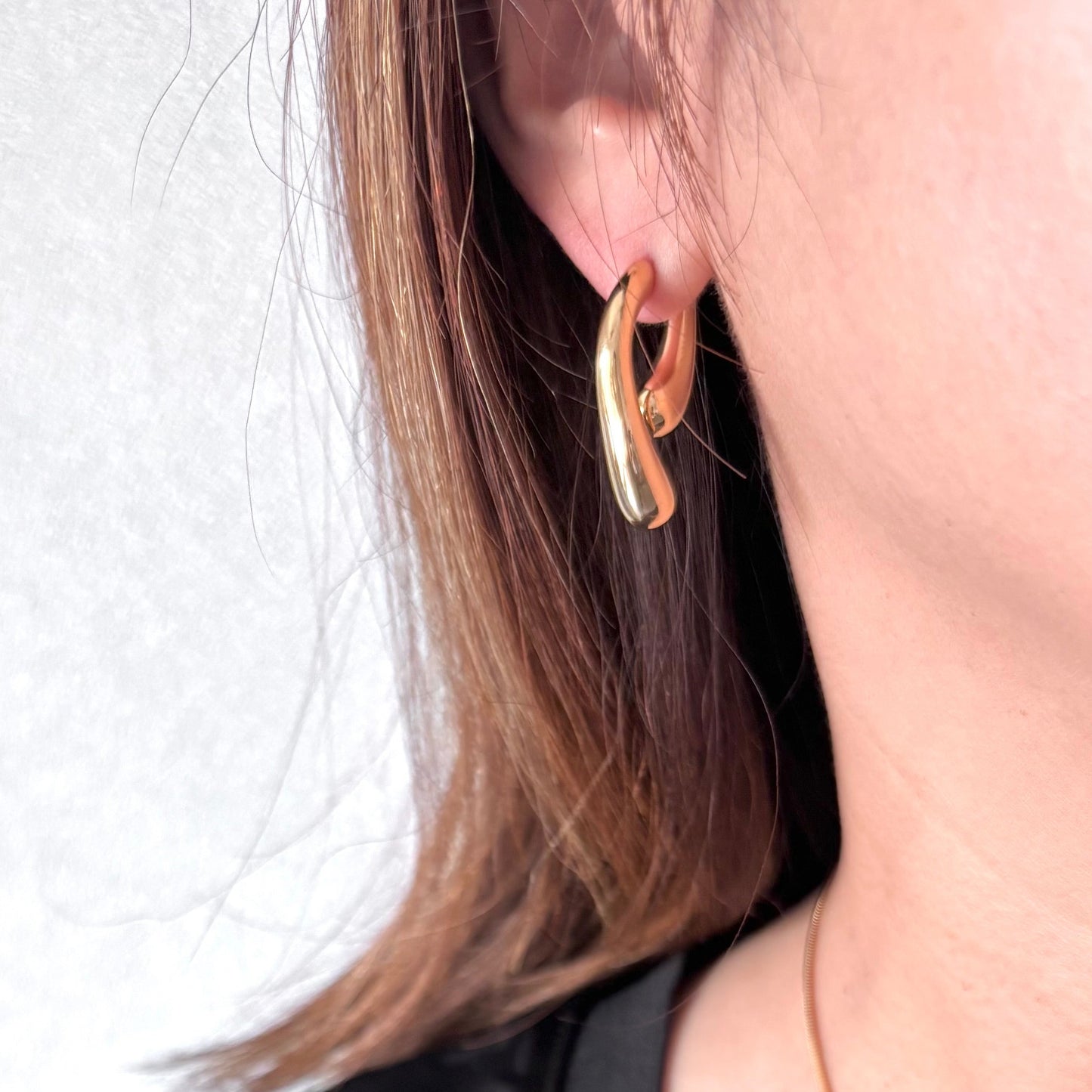 【ステンレス】バックキャッチ ドロップメタルピアス