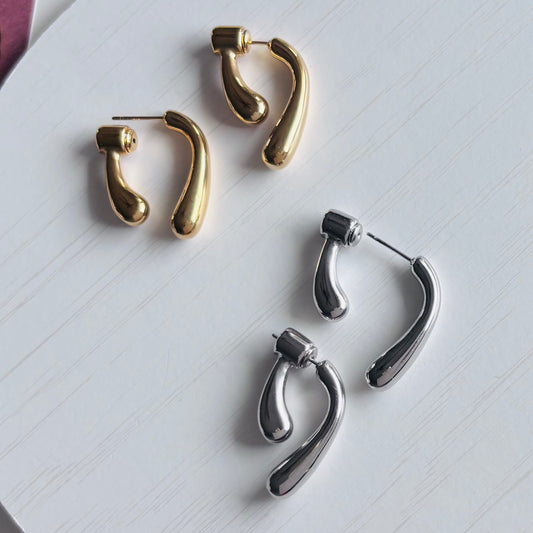 【ステンレス】バックキャッチ ドロップメタルピアス